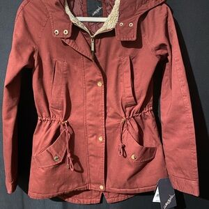 Collection B Women's Rust Utility Jacket